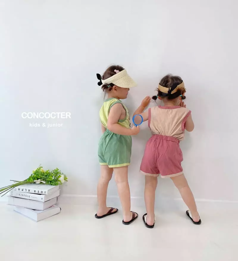 Concocter - Korean Children Fashion - #childrensboutique - The Bear Sleeveless Top Bottom Set