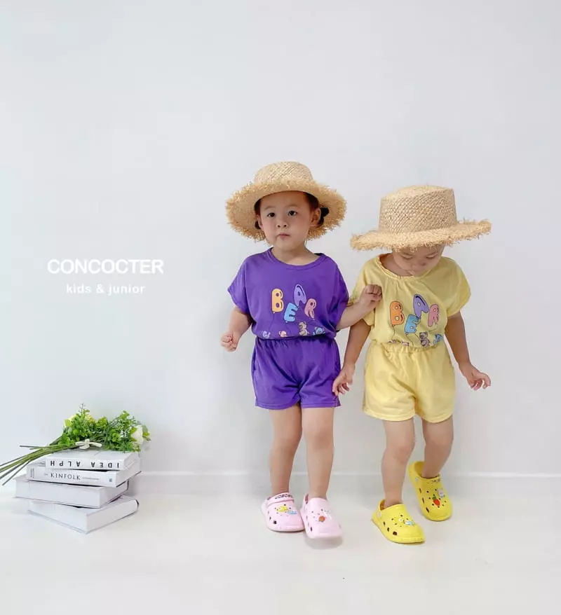 Concocter - Korean Children Fashion - #designkidswear - Ballon Bear Top Bottom Set - 3