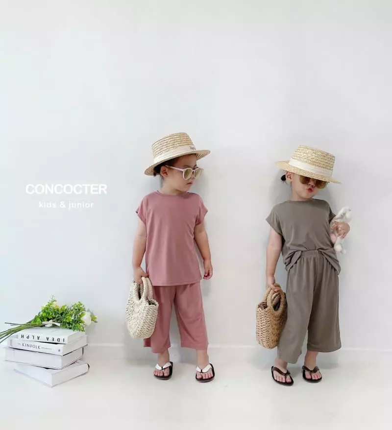 Concocter - Korean Children Fashion - #designkidswear - Cool Noodle Sleeveless Top Bottom Set