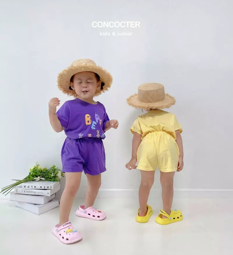Concocter - Korean Children Fashion - #fashionkids - Ballon Bear Top Bottom Set - 5