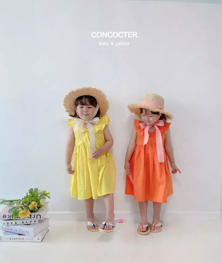 Concocter - Korean Children Fashion - #kidsstore - Logo Frill One-piece