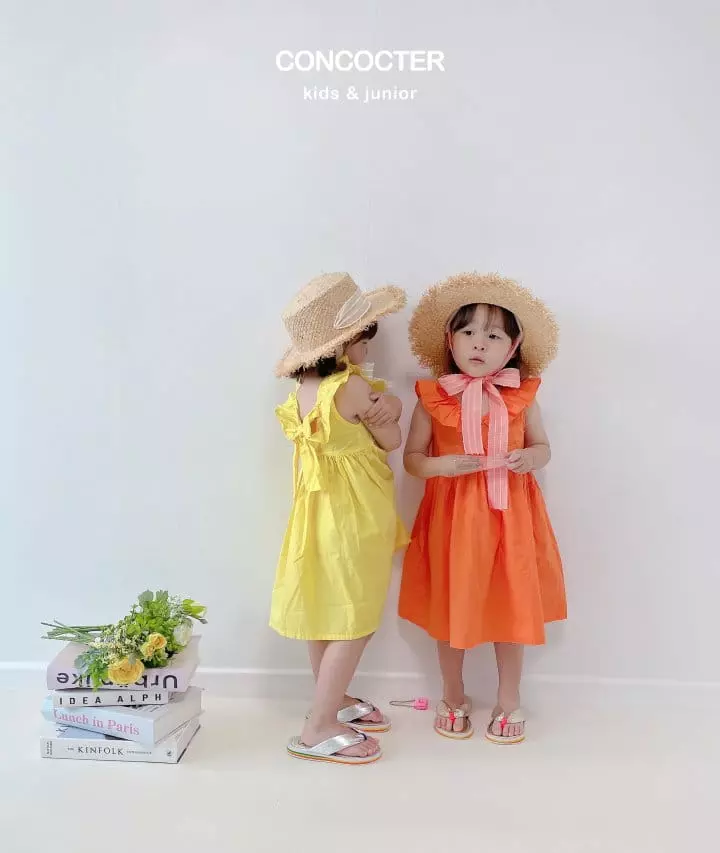 Concocter - Korean Children Fashion - #magicofchildhood - Logo Frill One-piece - 5