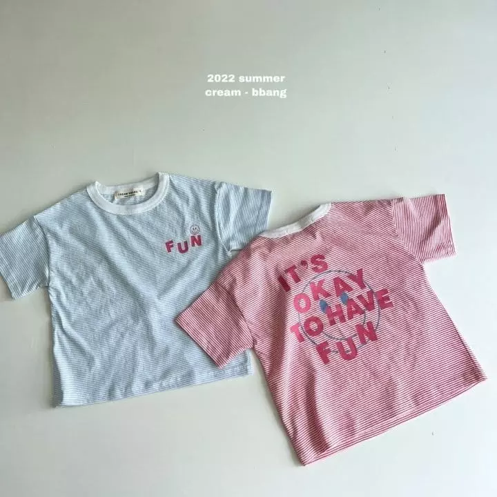 Cream Bbang - Korean Children Fashion - #Kfashion4kids - Fun Stripes Tee
