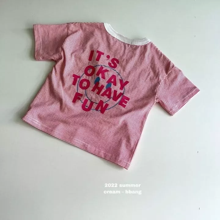 Cream Bbang - Korean Children Fashion - #childrensboutique - Fun Stripes Tee - 8