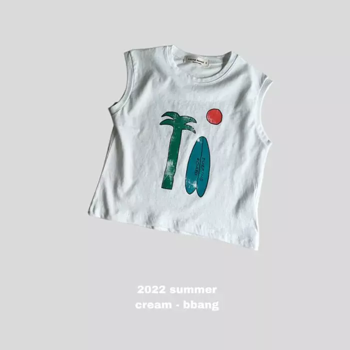 Cream Bbang - Korean Children Fashion - #discoveringself - Surfing Sleeveless
