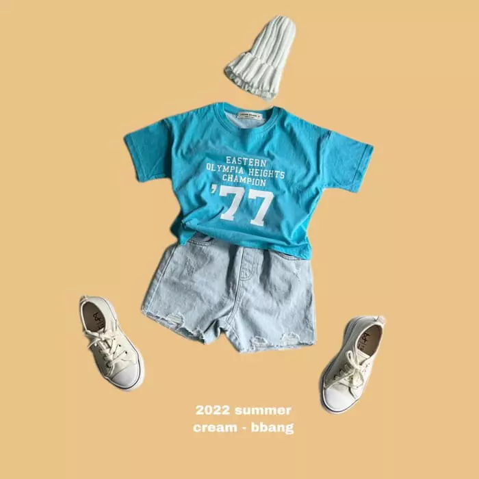 Cream Bbang - Korean Children Fashion - #fashionkids - Champion Pigmnet Tee