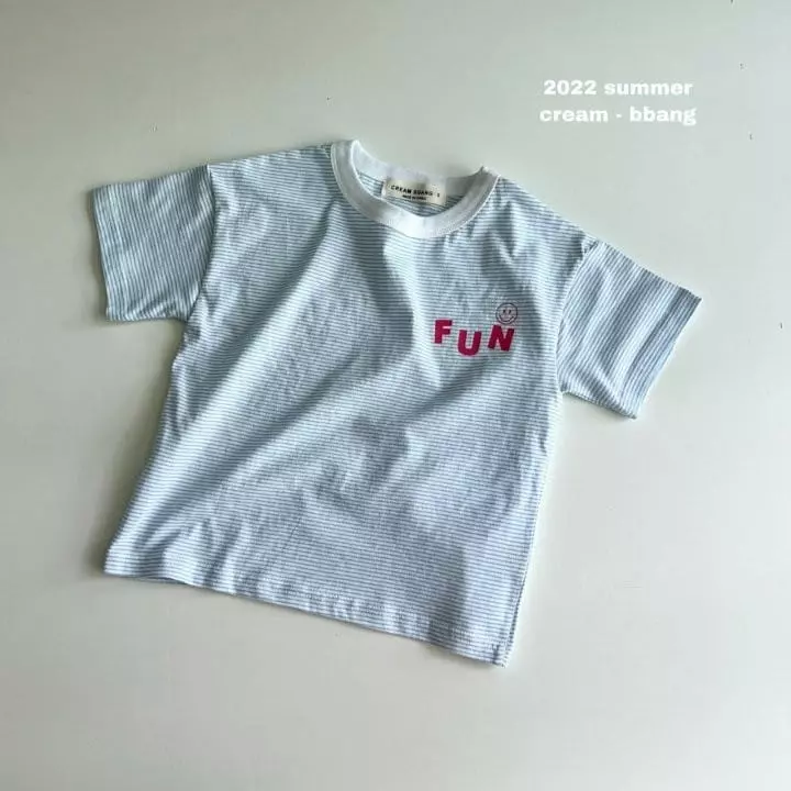 Cream Bbang - Korean Children Fashion - #kidsshorts - Fun Stripes Tee - 12