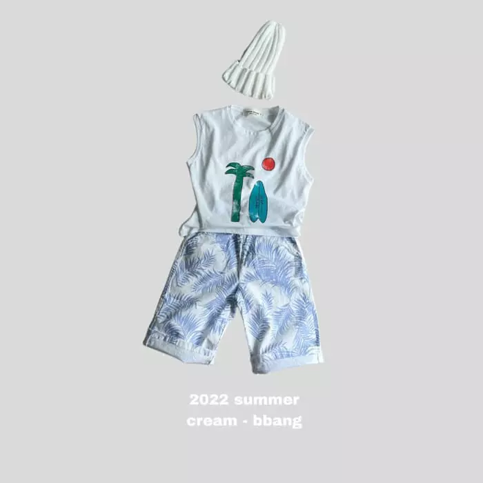Cream Bbang - Korean Children Fashion - #kidsshorts - Surfing Sleeveless - 3