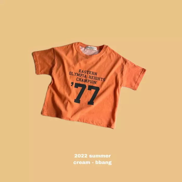 Cream Bbang - Korean Children Fashion - #kidsstore - Champion Pigmnet Tee - 3