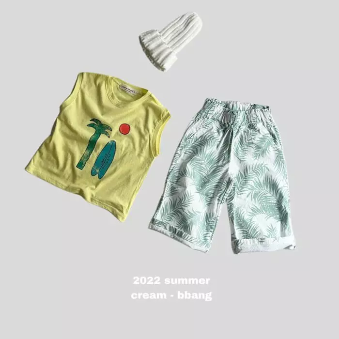 Cream Bbang - Korean Children Fashion - #kidsshorts - Surfing Sleeveless - 4