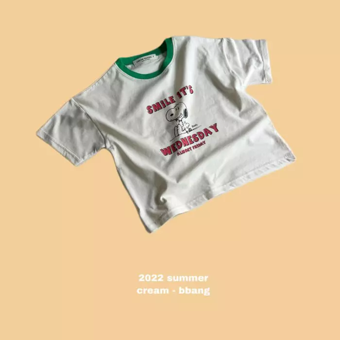 Cream Bbang - Korean Children Fashion - #kidzfashiontrend - Smile Eri Tee - 7