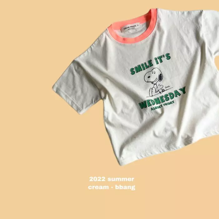 Cream Bbang - Korean Children Fashion - #littlefashionista - Smile Eri Tee - 9