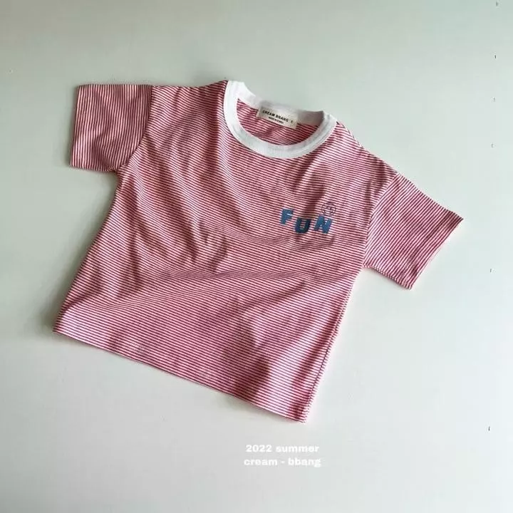 Cream Bbang - Korean Children Fashion - #littlefashionista - Fun Stripes Tee - 2