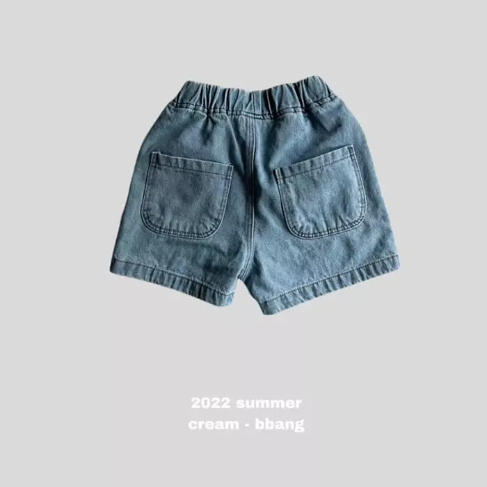 Cream Bbang - Korean Children Fashion - #littlefashionista - Denim Basic Shorts - 6