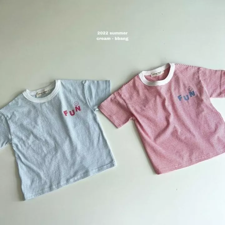 Cream Bbang - Korean Children Fashion - #magicofchildhood - Fun Stripes Tee - 3
