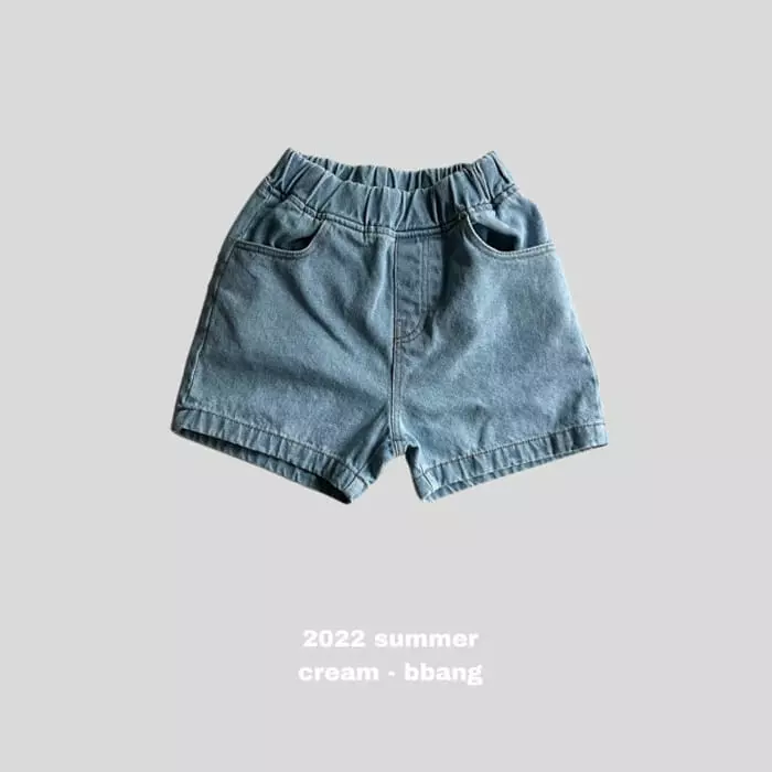 Cream Bbang - Korean Children Fashion - #magicofchildhood - Denim Basic Shorts - 7