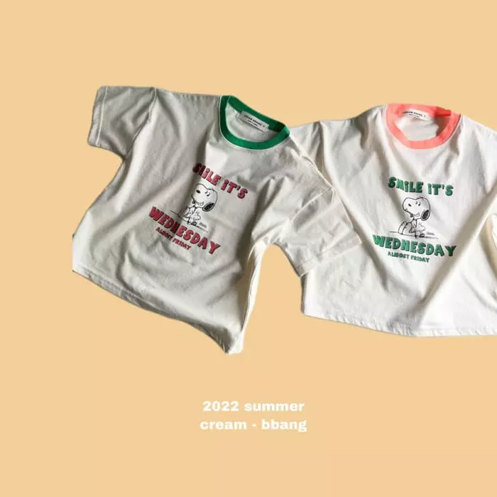 Cream Bbang - Korean Children Fashion - #minifashionista - Smile Eri Tee - 11