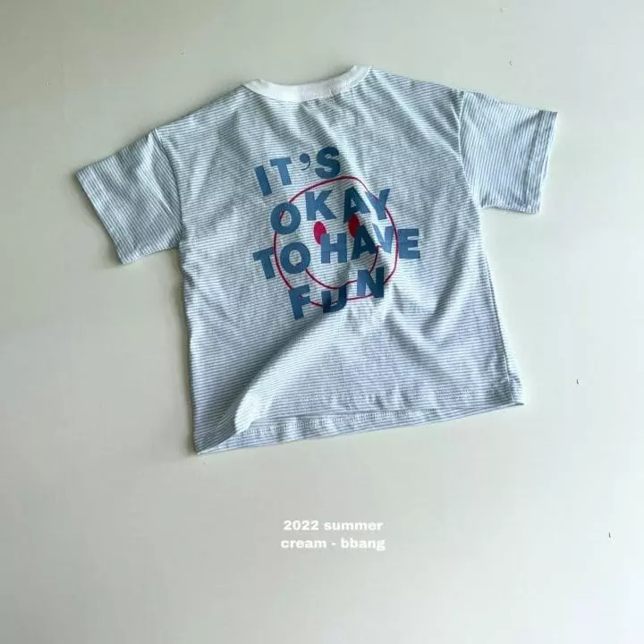 Cream Bbang - Korean Children Fashion - #prettylittlegirls - Fun Stripes Tee - 5
