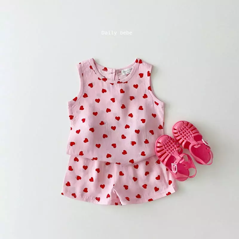 Daily Daily - Korean Children Fashion - #Kfashion4kids - Rayon Top Bottom Set - 12