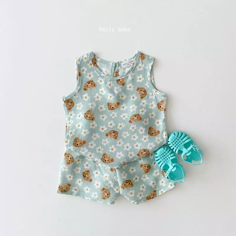 Daily Daily - Korean Children Fashion - #childofig - Rayon Top Bottom Set - 4
