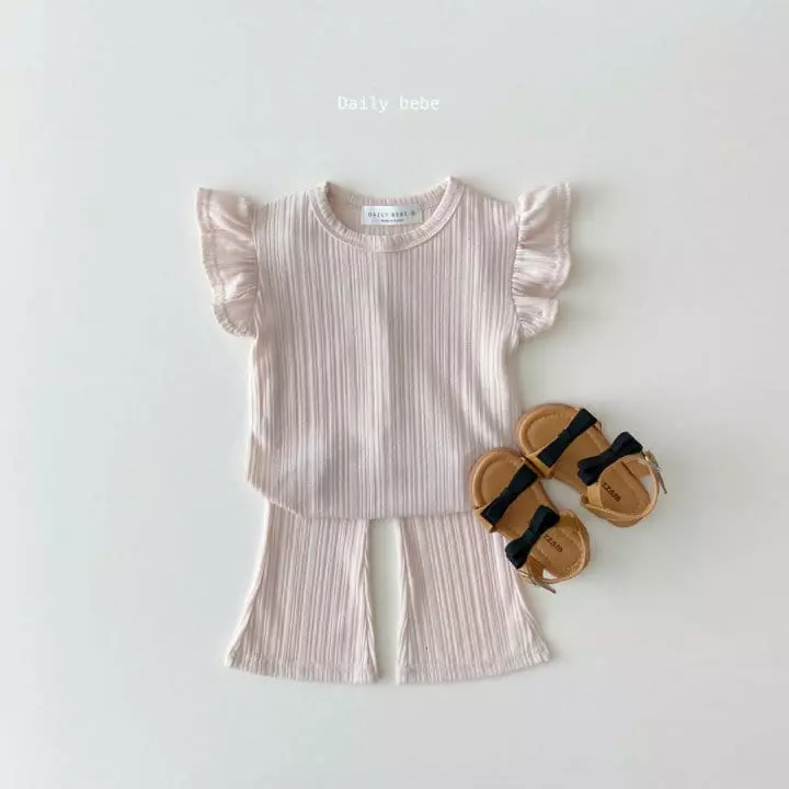 Daily Daily - Korean Children Fashion - #childrensboutique - Cool Bootscut Top Bottom Set - 6