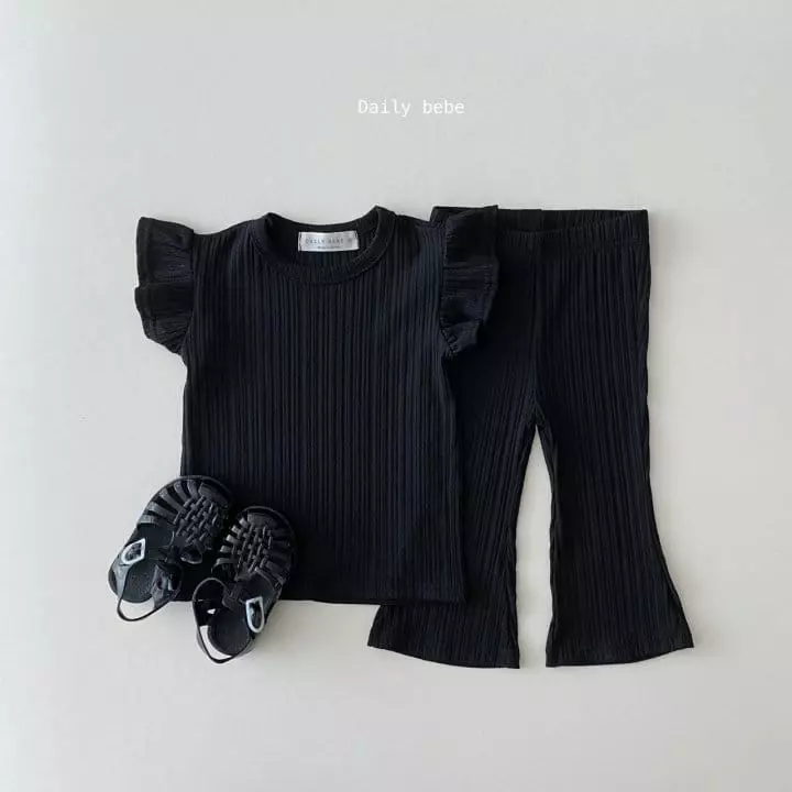 Daily Daily - Korean Children Fashion - #designkidswear - Cool Bootscut Top Bottom Set - 7