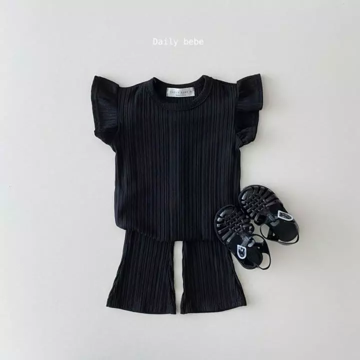 Daily Daily - Korean Children Fashion - #discoveringself - Cool Bootscut Top Bottom Set - 8
