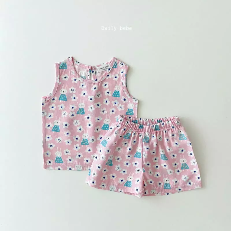 Daily Daily - Korean Children Fashion - #discoveringself - Rayon Top Bottom Set - 7
