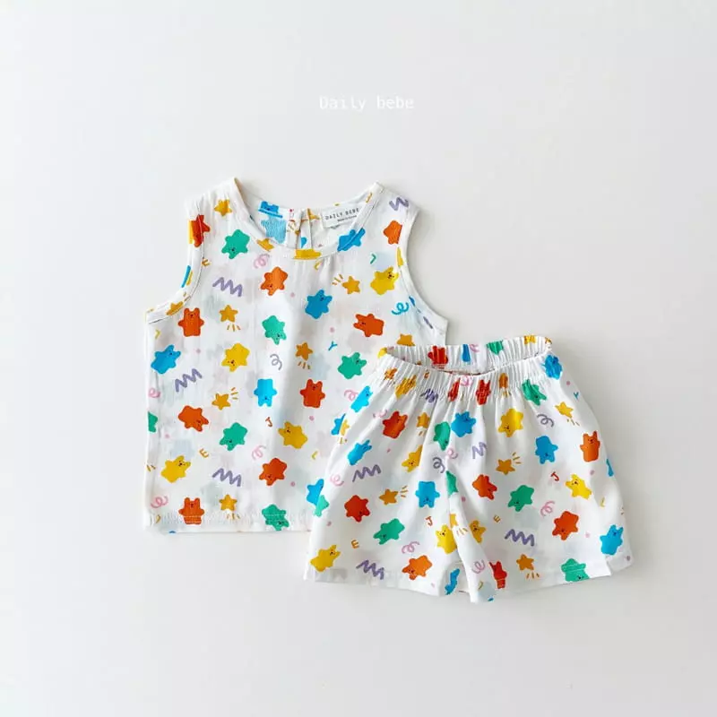 Daily Daily - Korean Children Fashion - #kidsshorts - Rayon Top Bottom Set - 9