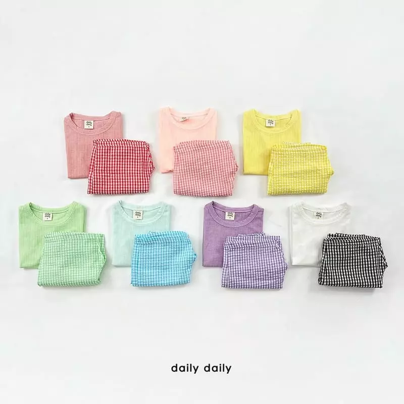 Daily Daily - Korean Children Fashion - #minifashionista - Summer Check Ice Cream Easywear - 5