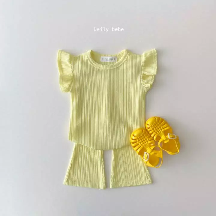 Daily Daily - Korean Children Fashion - #minifashionista - Cool Bootscut Top Bottom Set - 2