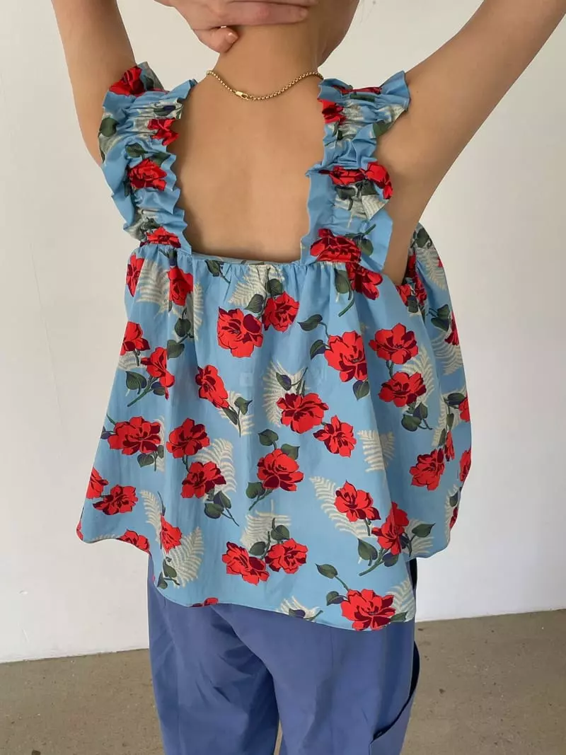 Dailyjud - Korean Women Fashion - #momslook - Flower Banding Sleeveless - 2