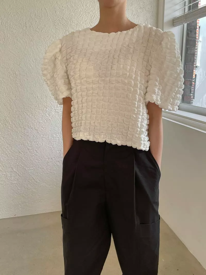 Dailyjud - Korean Women Fashion - #momslook - Waffle Blouse - 2