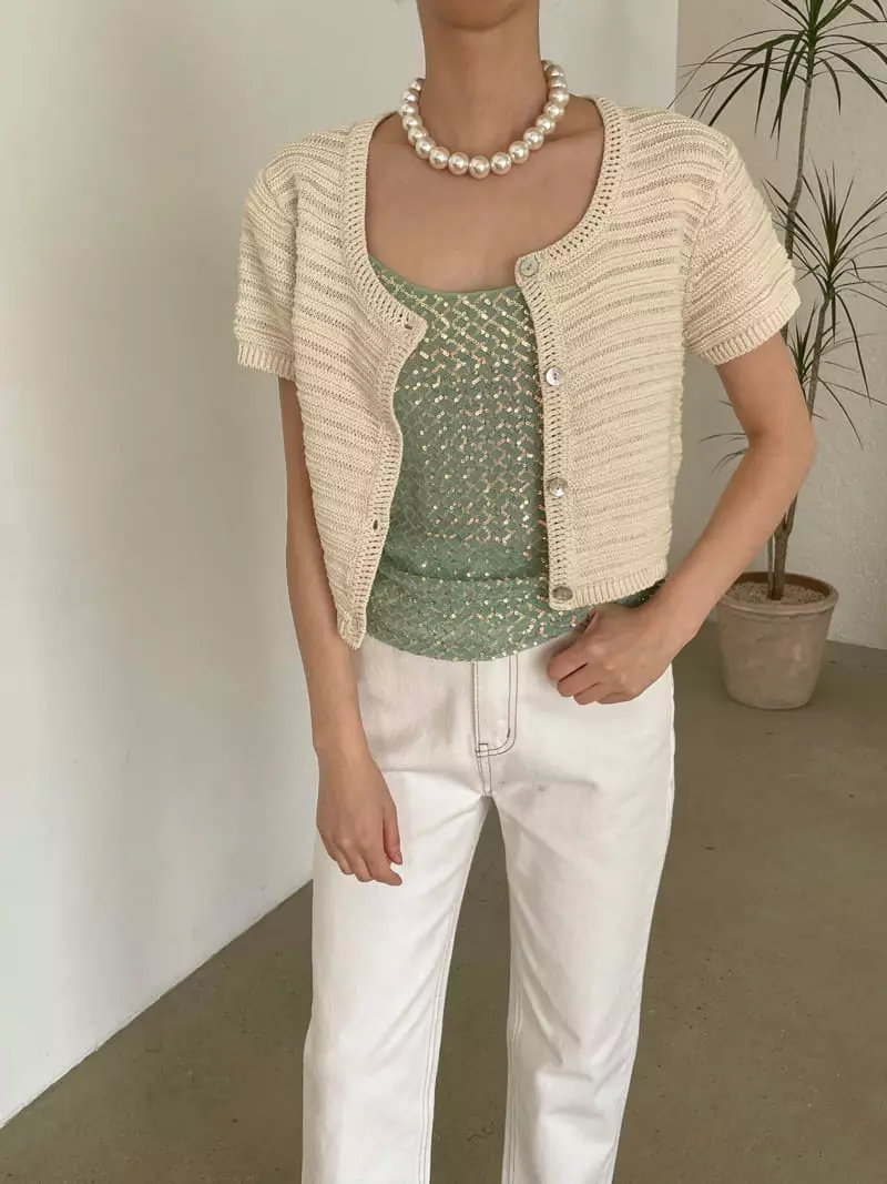 Dailyjud - Korean Women Fashion - #momslook - Spangle Top