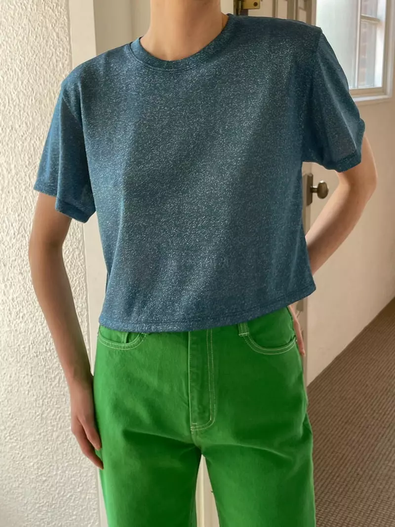 Dailyjud - Korean Women Fashion - #momslook - Gliter Tee