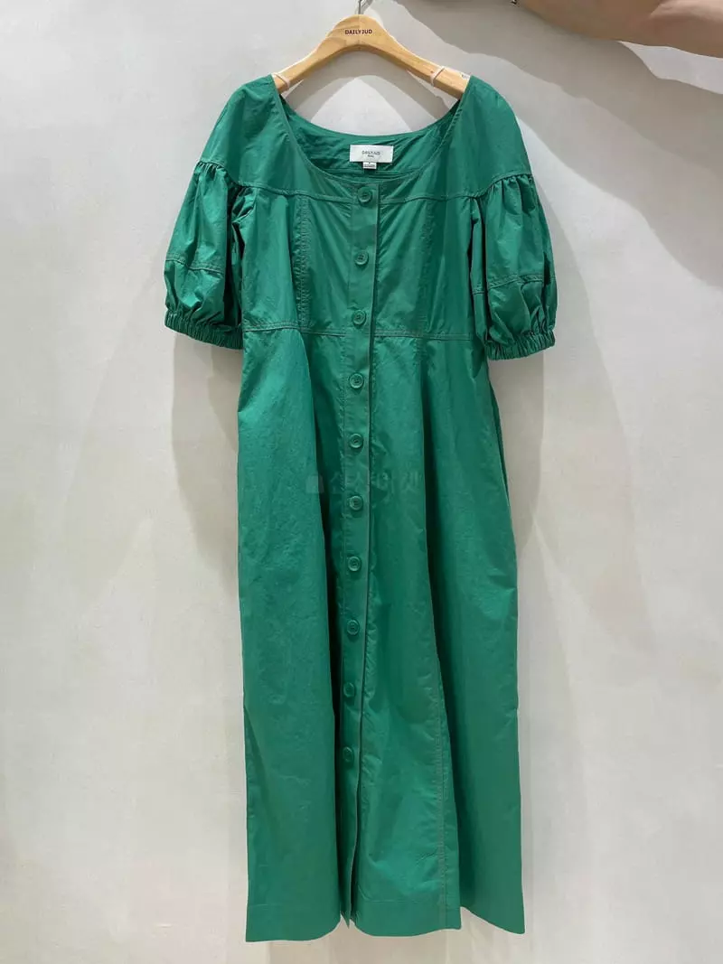 Dailyjud - Korean Women Fashion - #momslook - Isa Button Long One-piece - 6