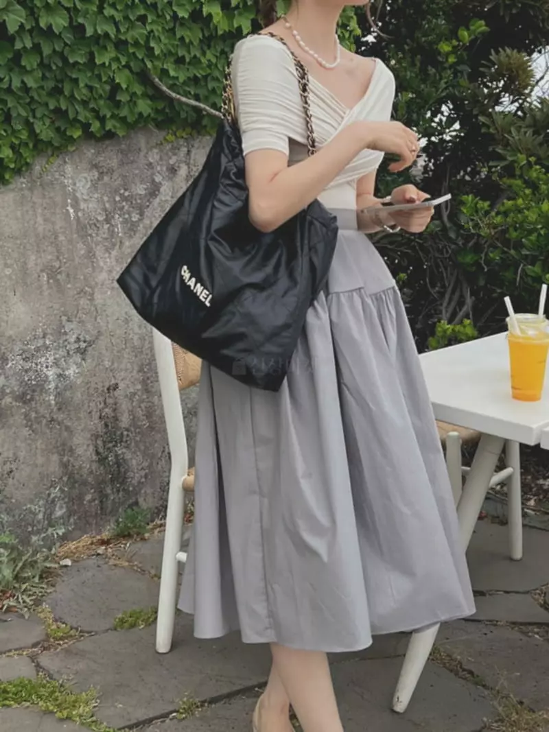 Dailyjud - Korean Women Fashion - #momslook - Volume Whole Skirt