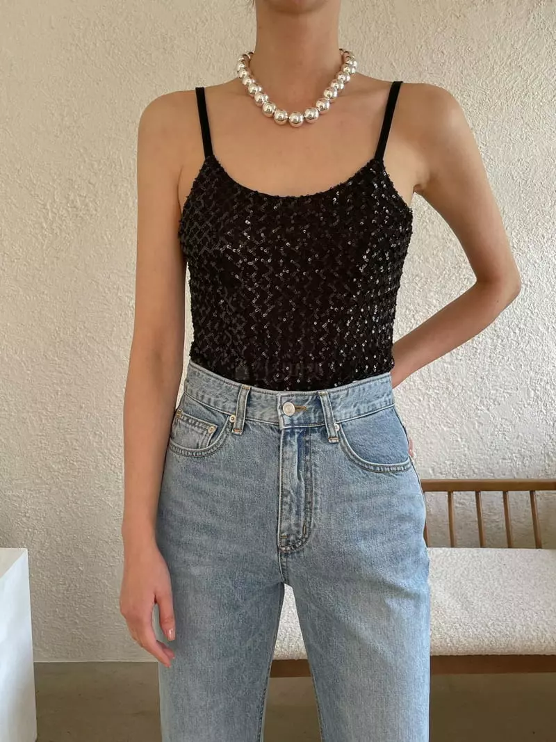 Dailyjud - Korean Women Fashion - #vintageinspired - Spangle Top - 3