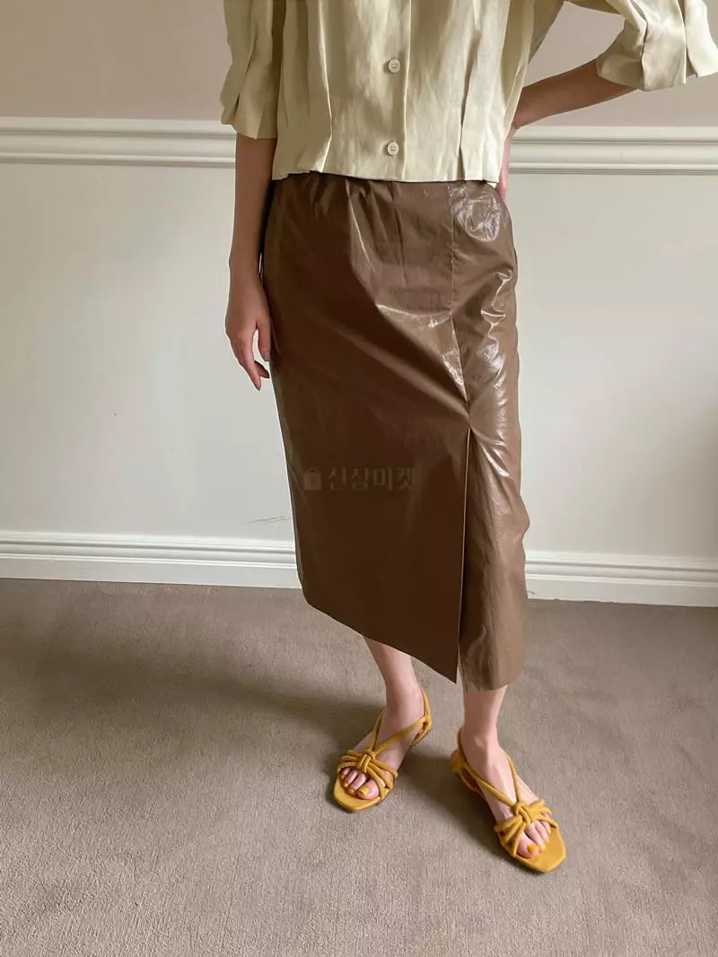 Dailyjud - Korean Women Fashion - #womensfashion - Coating Wrap Skirt