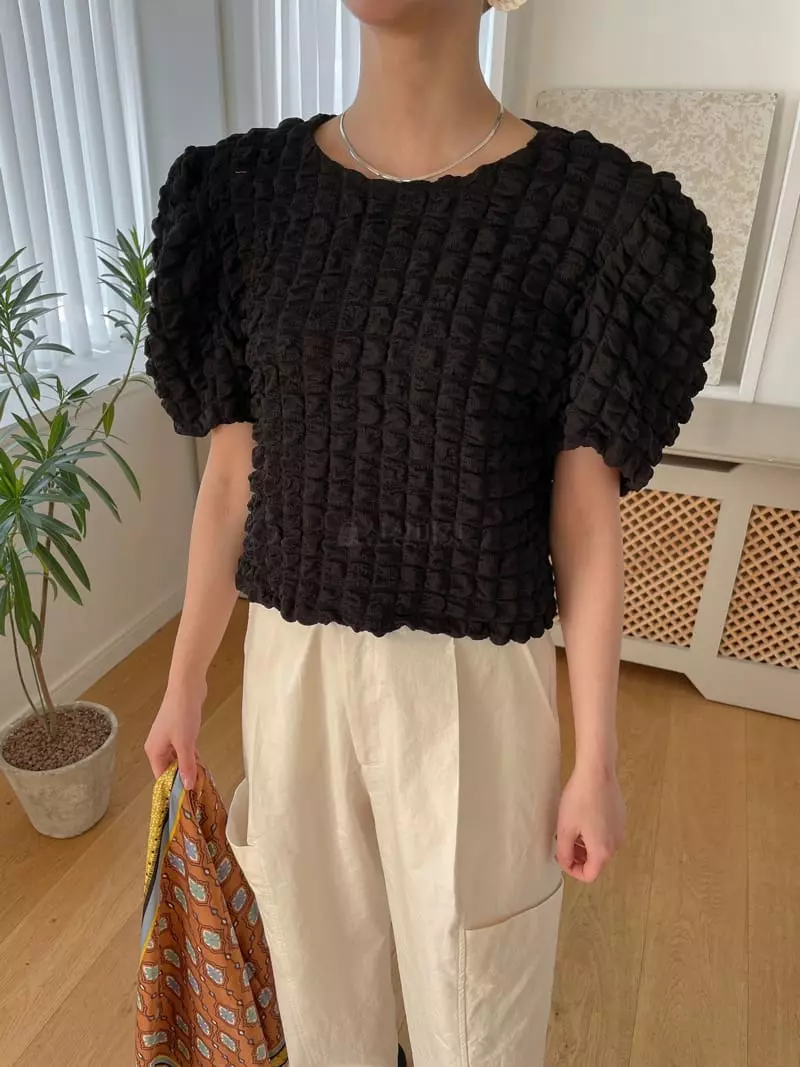 Dailyjud - Korean Women Fashion - #womensfashion - Waffle Blouse
