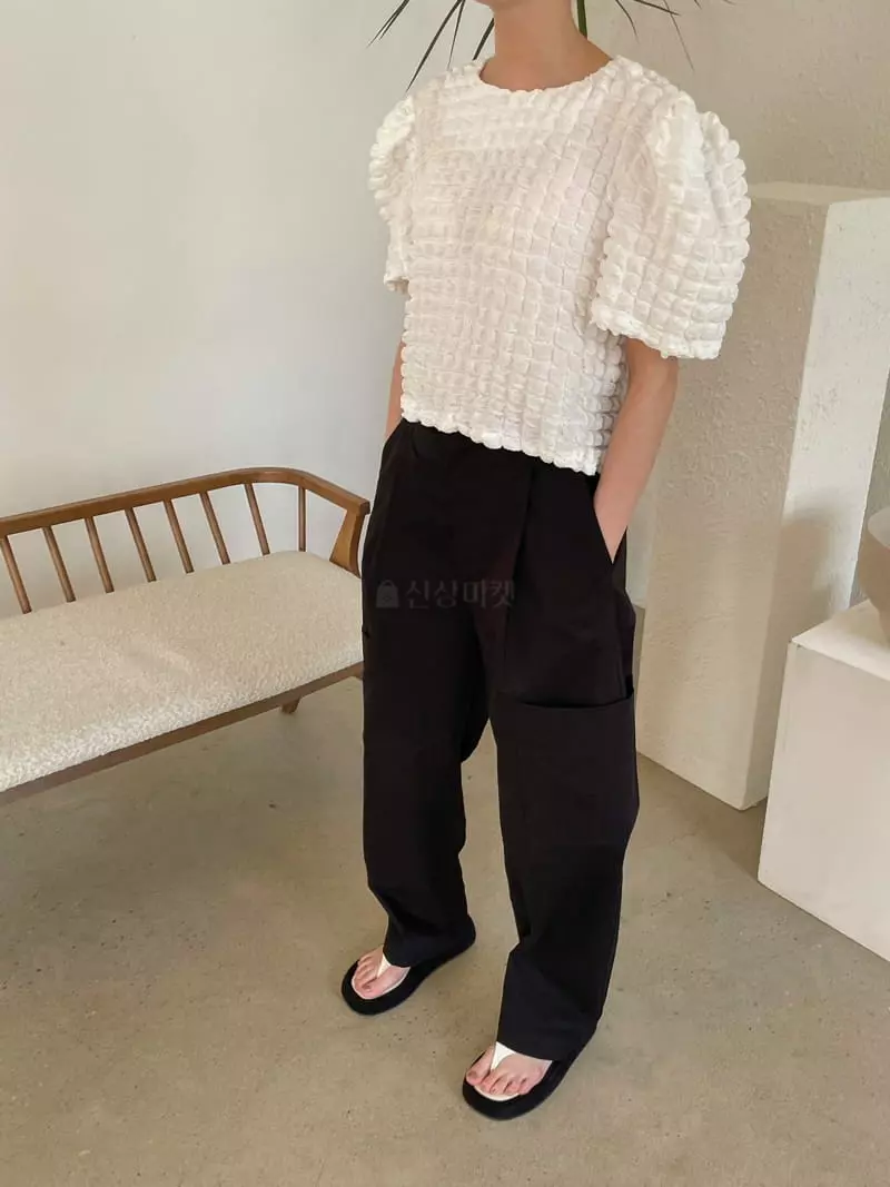 Dailyjud - Korean Women Fashion - #womensfashion - Waffle Blouse - 3