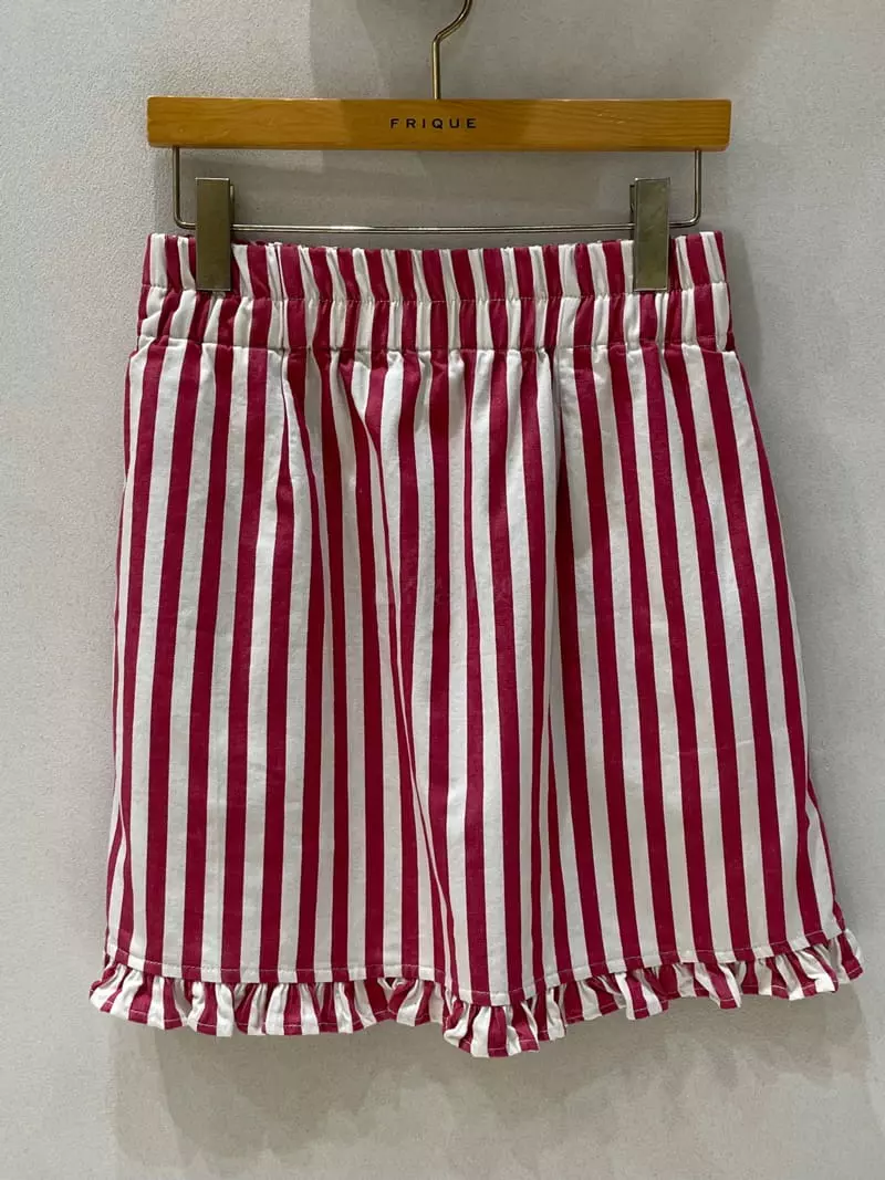 Dailyjud - Korean Women Fashion - #womensfashion - Stripes Frill Skirt