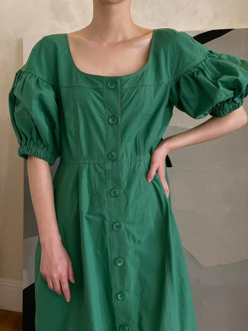 Dailyjud - Korean Women Fashion - #womensfashion - Isa Button Long One-piece