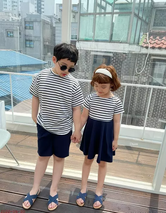 Dsaint - Korean Children Fashion - #childrensboutique - Marine Top Bottom Set - 12