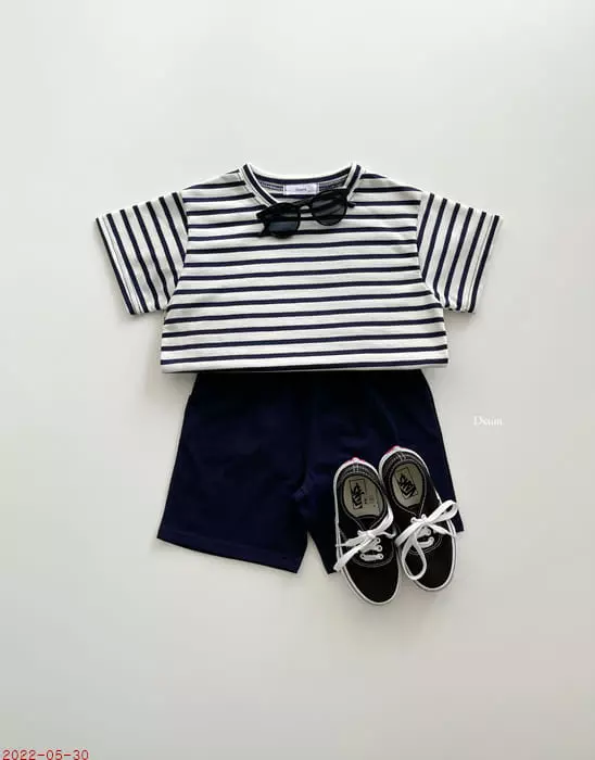 Dsaint - Korean Children Fashion - #kidzfashiontrend - Marine Top Bottom Set - 2