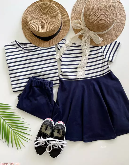 Dsaint - Korean Children Fashion - #Kfashion4kids - Marine Top Bottom Set - 4