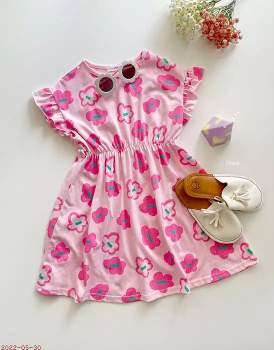 Dsaint - Korean Children Fashion - #magicofchildhood - Flower One-piece - 2