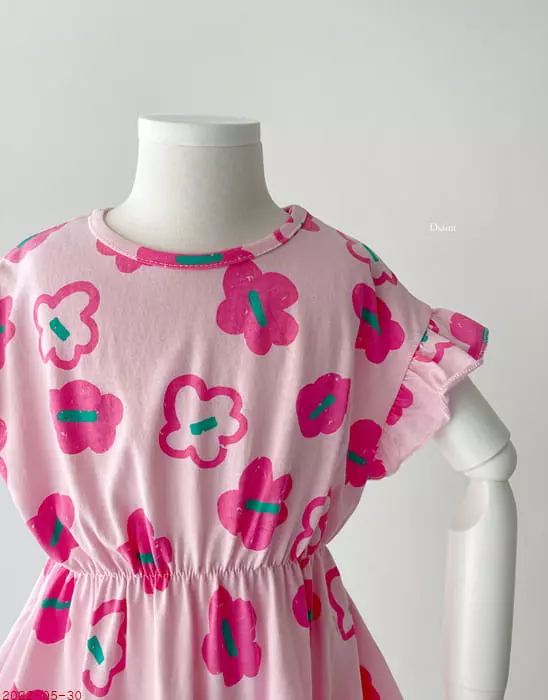 Dsaint - Korean Children Fashion - #minifashionista - Flower One-piece - 4