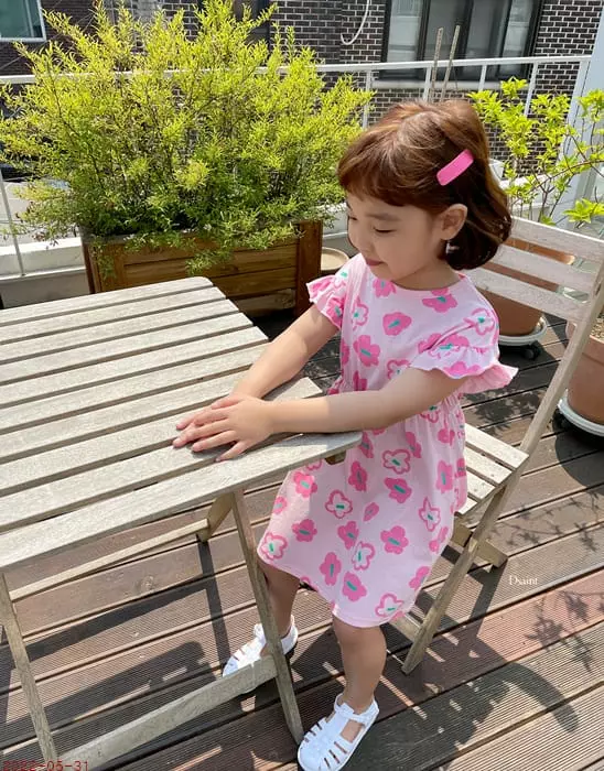 Dsaint - Korean Children Fashion - #stylishchildhood - Flower One-piece - 7