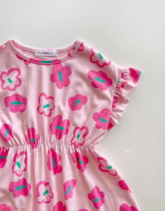 Dsaint - Korean Children Fashion - #todddlerfashion - Flower One-piece - 5